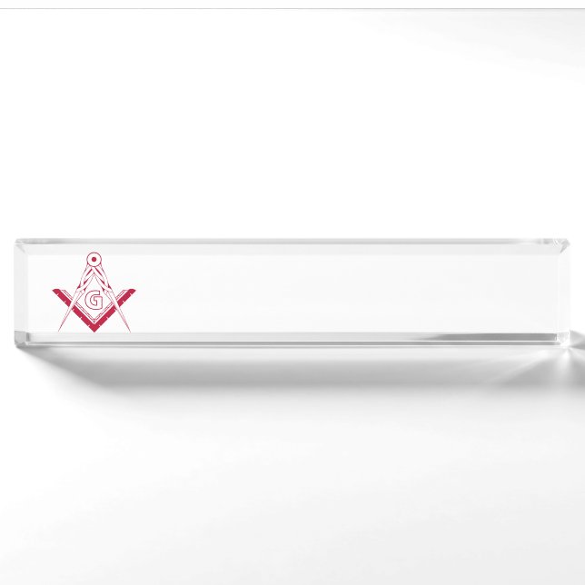 Freemasonry symbol nameplate (Front)