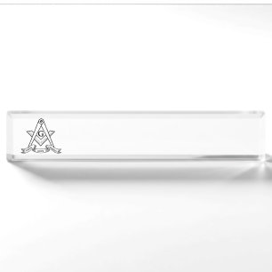 Freemasonry symbol nameplate