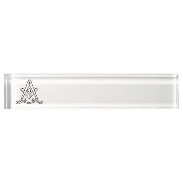 Freemasonry symbol nameplate (Front)