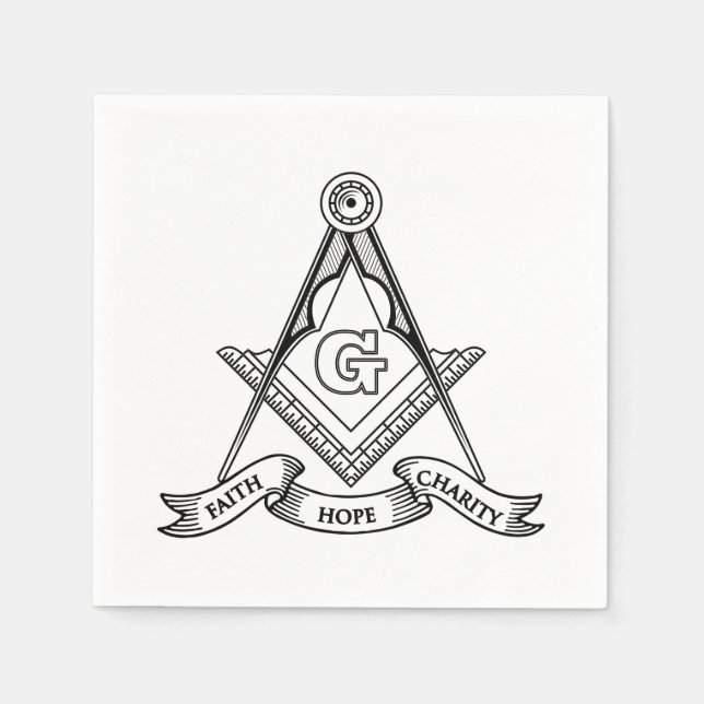 Freemasonry symbol napkin (Front)