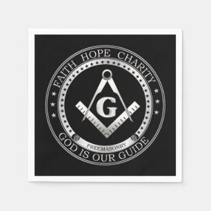 Freemasonry symbol napkin