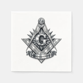 Freemasonry symbol napkin