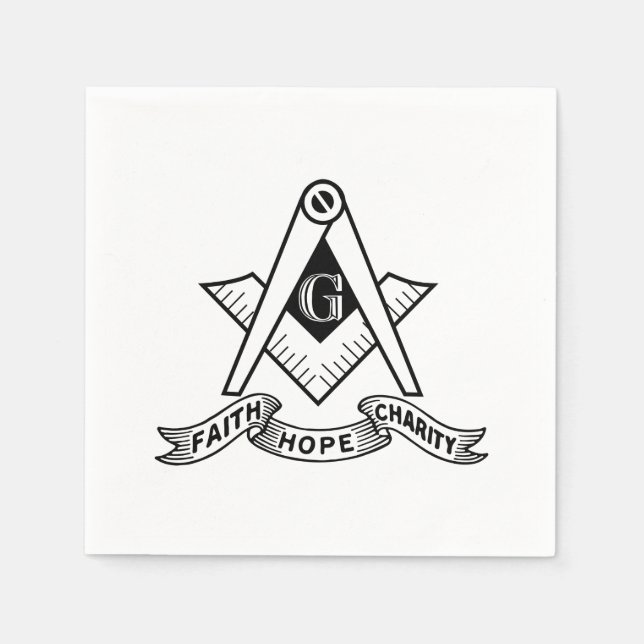 Freemasonry symbol napkin (Front)