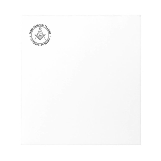 Freemasonry symbol notepad (Front)