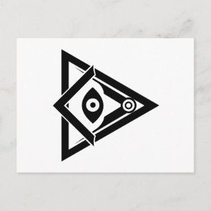 Freemasonry symbol postcard