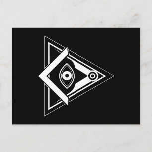 Freemasonry symbol postcard