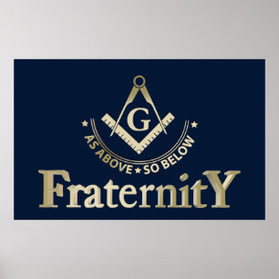 Freemasonry symbol poster