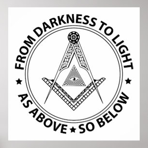 Freemasonry symbol poster