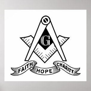 Freemasonry symbol poster