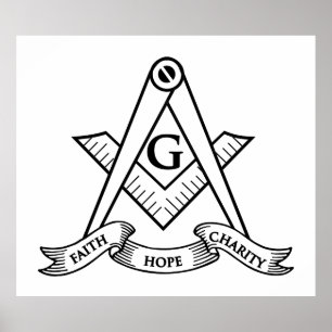 Freemasonry symbol poster
