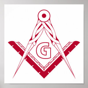 Freemasonry symbol poster