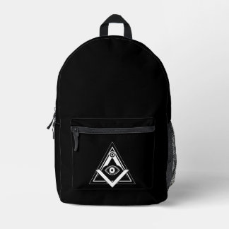 Freemasonry symbol printed backpack