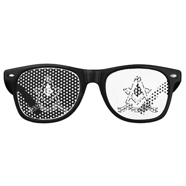 Freemasonry symbol retro sunglasses (Front)