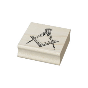 Freemasonry symbol rubber stamp