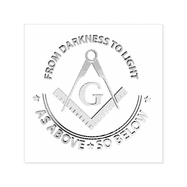 Freemasonry symbol self-inking stamp (Design)