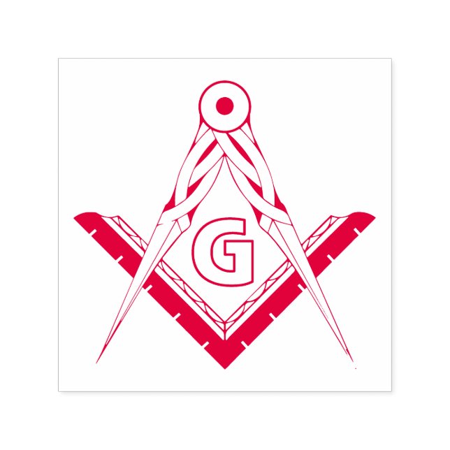 Freemasonry symbol self-inking stamp (Design)