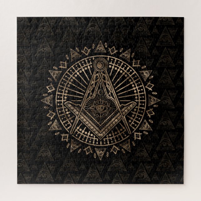 Freemasonry symbol Square and Compasses Jigsaw Puzzle (Vertical)