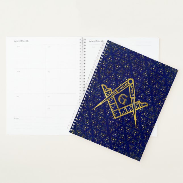 Freemasonry symbol Square and Compasses Planner (Display)