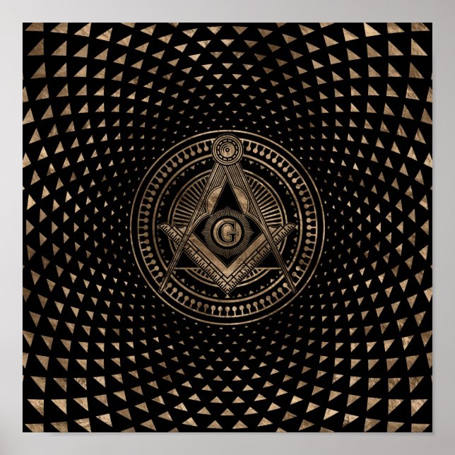 Freemasonry symbol Square and Compasses Poster (Front)