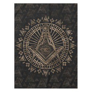 Freemasonry symbol Square and Compasses Tablecloth