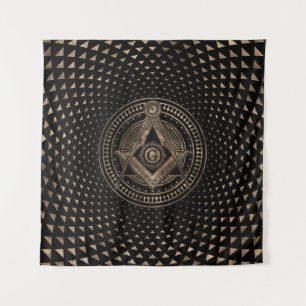 Freemasonry symbol Square and Compasses Tapestry