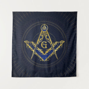 Freemasonry symbol Square and Compasses Tapestry