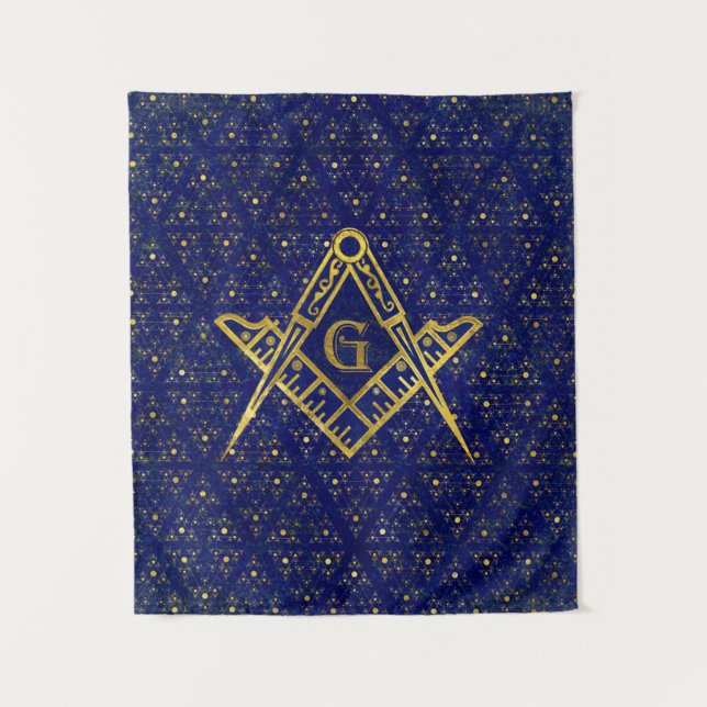 Freemasonry symbol Square and Compasses Tapestry (Front)