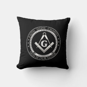 Freemasonry symbol throw pillow