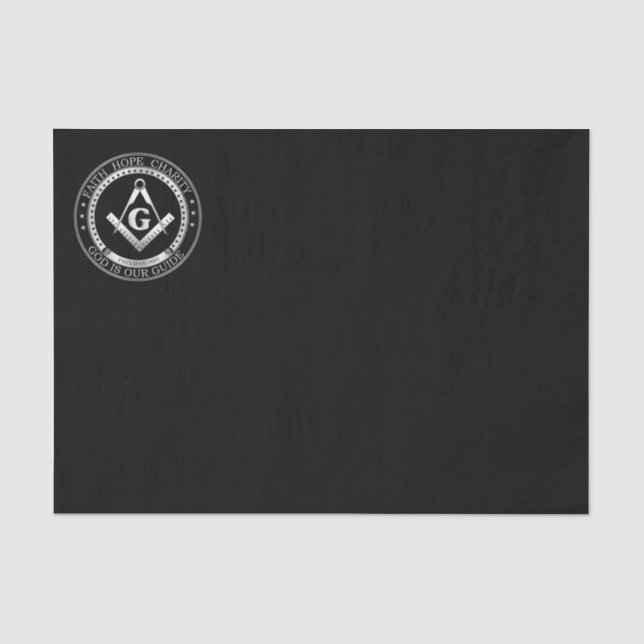 Freemasonry symbol tissue paper (Front)