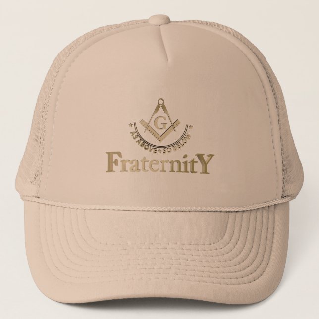 Freemasonry symbol trucker hat (Front)