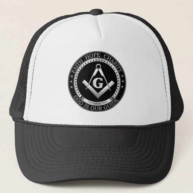Freemasonry symbol trucker hat (Front)