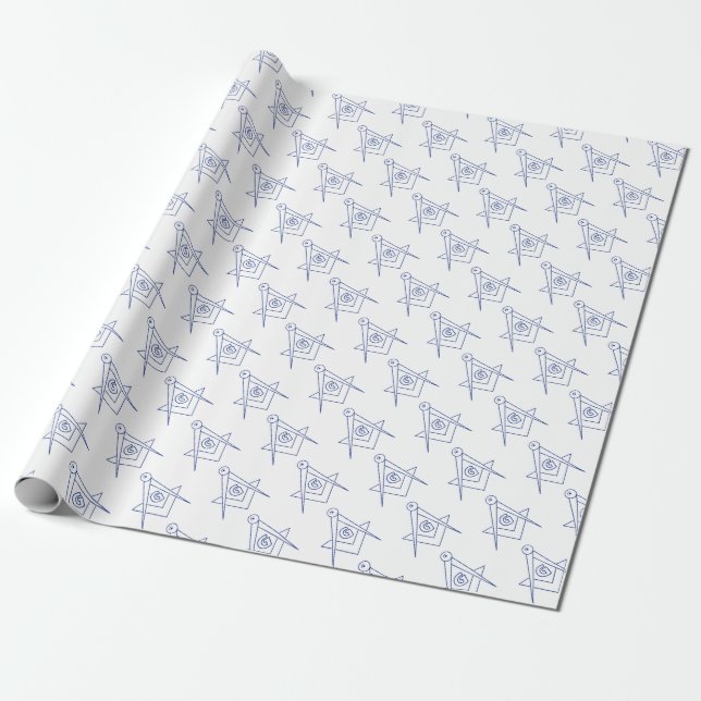 Freemasonry symbol wrapping paper (Unrolled)