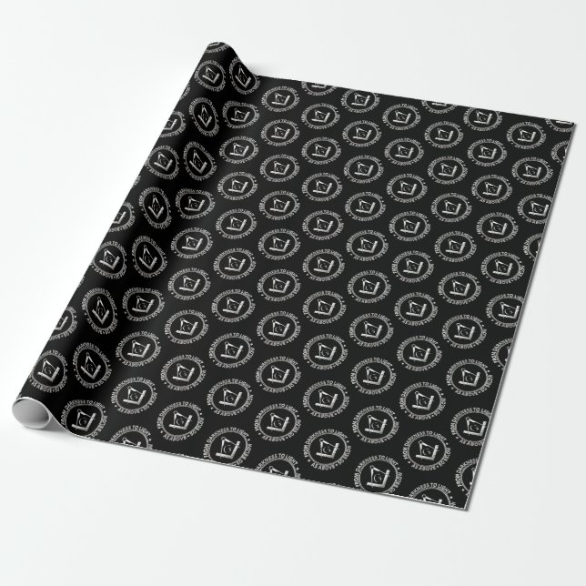 Freemasonry symbol wrapping paper (Unrolled)