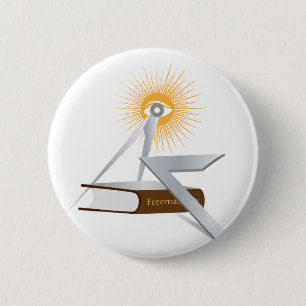 Freemasonry symbols 2 inch round button