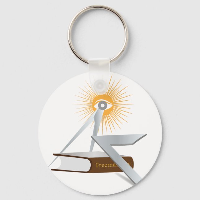 Freemasonry symbols keychain (Front)