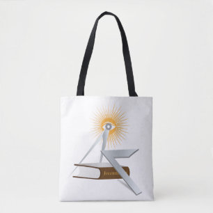 Freemasonry symbols tote bag