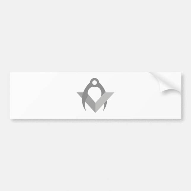 Freemasons Square Compass Bumper Sticker (Front)