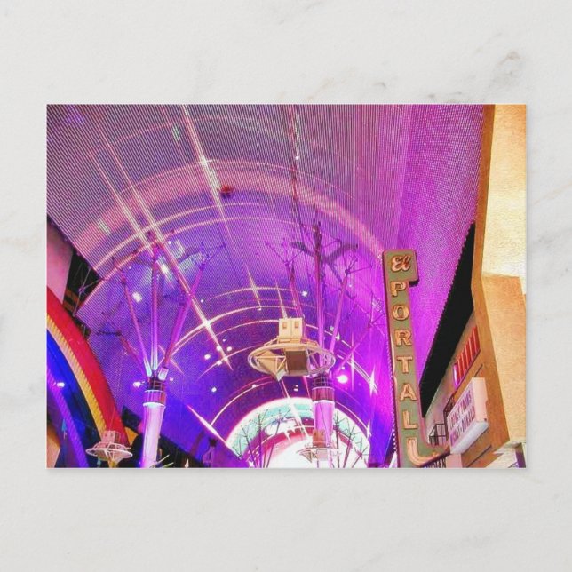 Freemont Street Lights Postcard (Front)