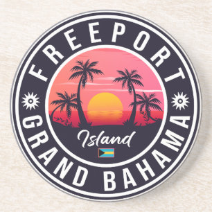 Freeport Bahamas Vintage Souvenirs 60s Coaster