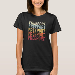 Freeport New York Freeport NY Retro Vintage Text T-Shirt