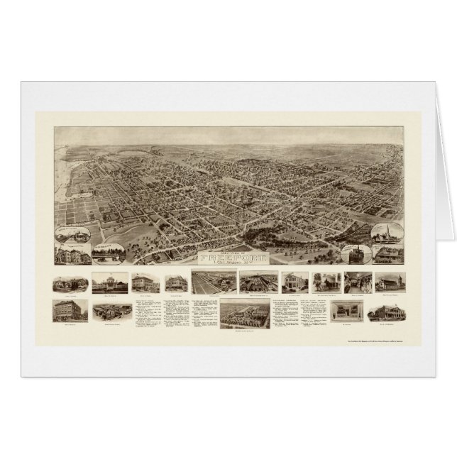 Freeport, NY Panoramic Map - 1909 (Front Horizontal)