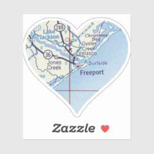 Freeport Texas Vintage Map