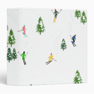 Freeride Alpine Skiers Skiing Illustration Ski Binder