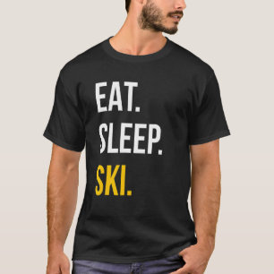 Freeride Ski Snowboard Fun Eat Sleep Ski In Winter T-Shirt