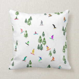 Freeride Snowboard Snowboarder Snowboarding Throw Pillow
