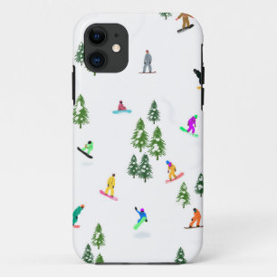 Freeride Snowboarder Snowboarding Illustration   iPhone 11 Case