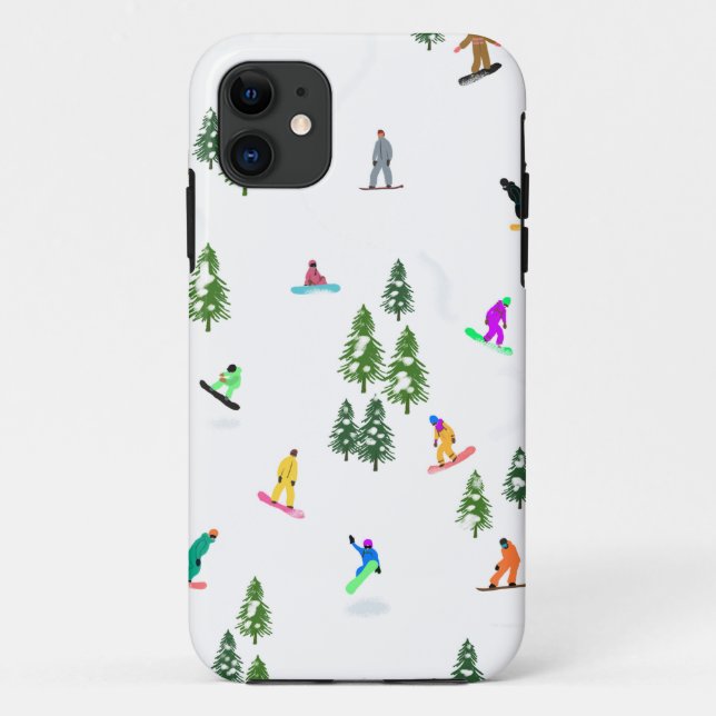 Freeride Snowboarder Snowboarding Illustration   Case-Mate iPhone Case (Back)