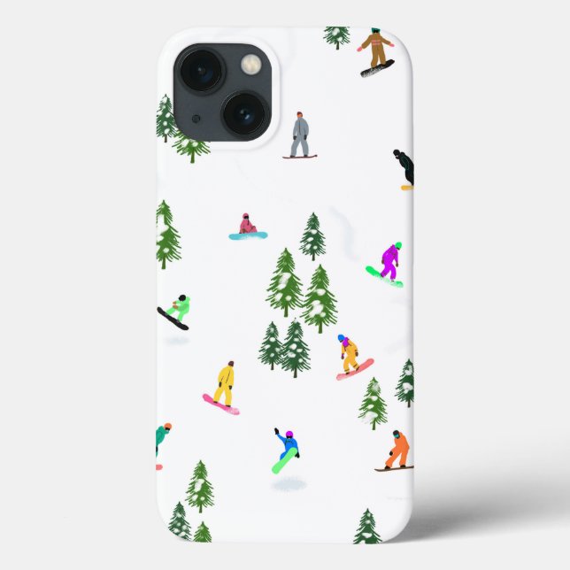 Freeride Snowboarder Snowboarding Illustration   Case-Mate iPhone Case (Back)
