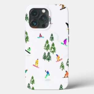Freeride Snowboarder Snowboarding Illustration  iPhone 13 Pro Case