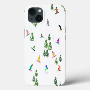 Freeride Snowboarder Snowboarding Illustration   iPhone 13 Case